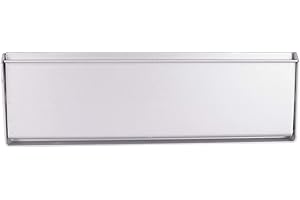 SKANDH Aluminium Silver 10" X 3" Inch Flap Letter Plate Mail Slot For Front Door