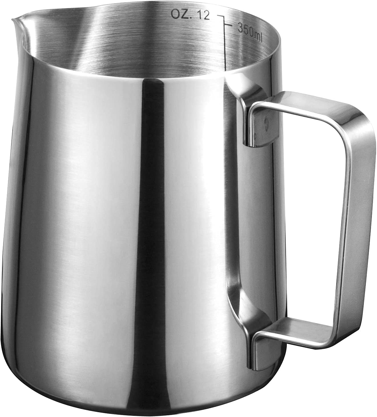 SKYTOUCH Stainless Steel Milk Frothing Pitcher Measurements on Both