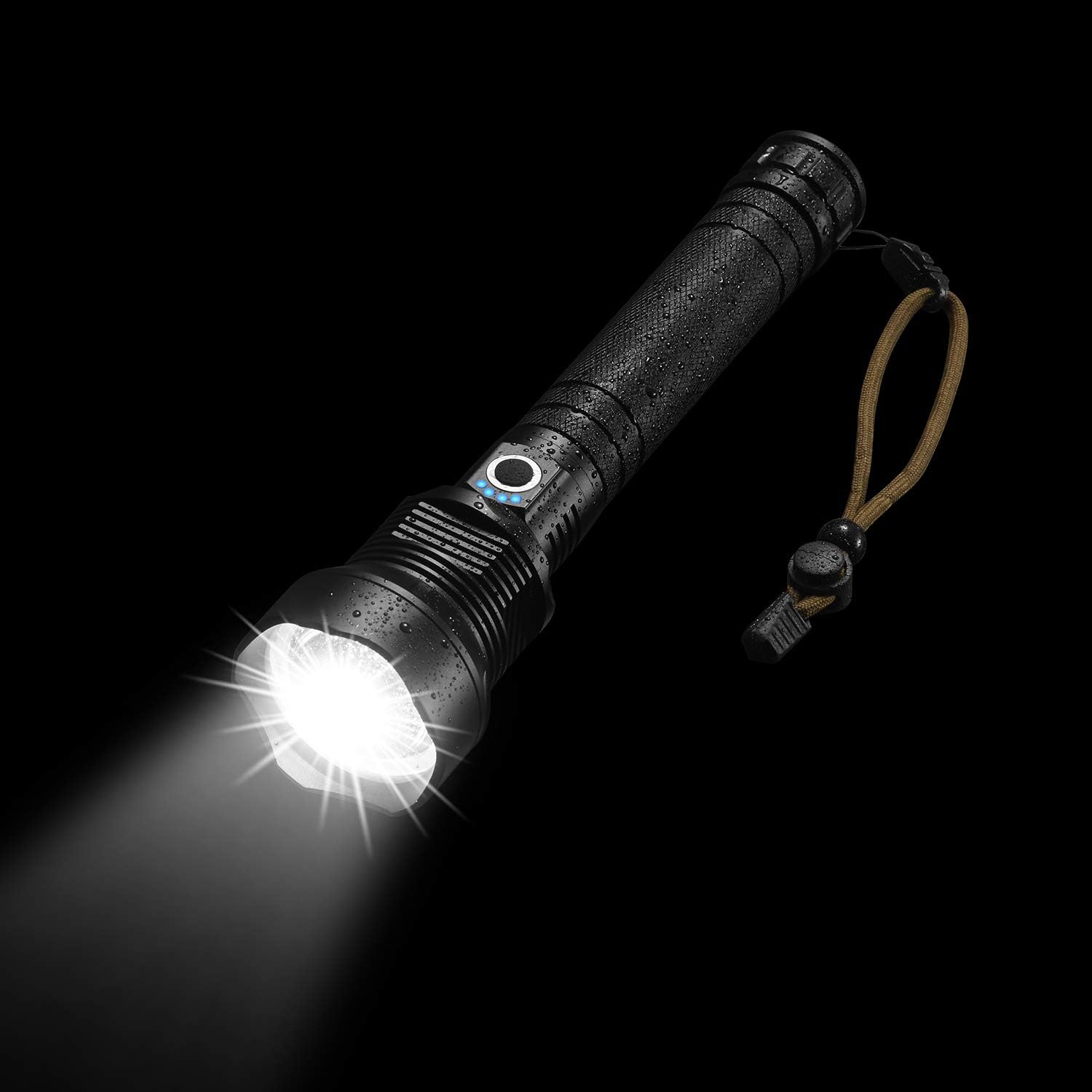 led Flashlight 90000 lumens Most Powerful 26650 USB Torch XHP70 Hunting (P70 Flashlight) - - 