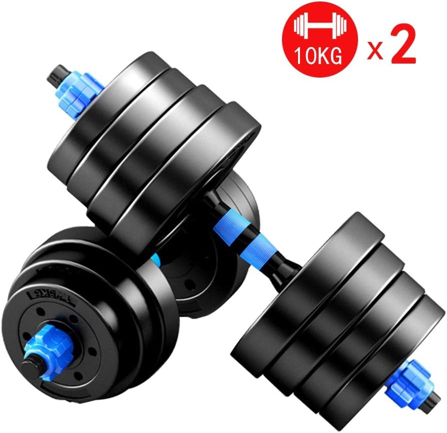 Summerone Dumbbells Pairs 3-44 lbs Adjustable Dumbbell Weight Set Barbell Lifting with 2 Connector for Home Bodybuilding Training