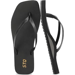 STQ Women‘s Flip-flop Non Slip Comfortable Yoga-Mat Thong Sandals for Outdoor