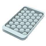 WIBIMEN Round Ice Cube Tray with Lid & Bin Ice Ball