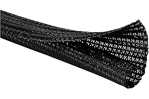 Kable Kontrol 25 Ft - 0.75" Inch Braided Cable Sleeve - Self Closing Split Wire Wrap Cord Hider Organizer Wire Loom Tubing Co
