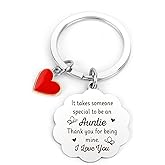 Fodfgxf Gifts for Aunt from Niece Nephew Cute Keychain For Best Auntie Ever Gifts Aunt Birthday Gift Ideas Mother's Day Birthday Christmas Easter Valentines Presents for Aunts