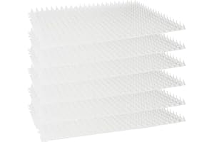 Homarden Cat Deterrent at Home - Pack of 6 Pet Deterrent Mats for Cats and Dogs - Indoor and Outdoor Spike Mats for Pet Training - Durable, Lightweight, Cut-to-Size Design - White, 16.5 x 13.2 Inches