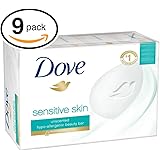 Sensitive Skin Unscented Moisturizing Cream Beauty Bar By Dove, 6 Count 4 Oz Each