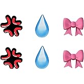 6 PCS Fun Alligator Hair Clips For Women Girls Angry Pattern Cute Bow Water Drop Hairpins Fashion No Crease Hair Accessories For Halloween Christmas Costume Cosplay Parties