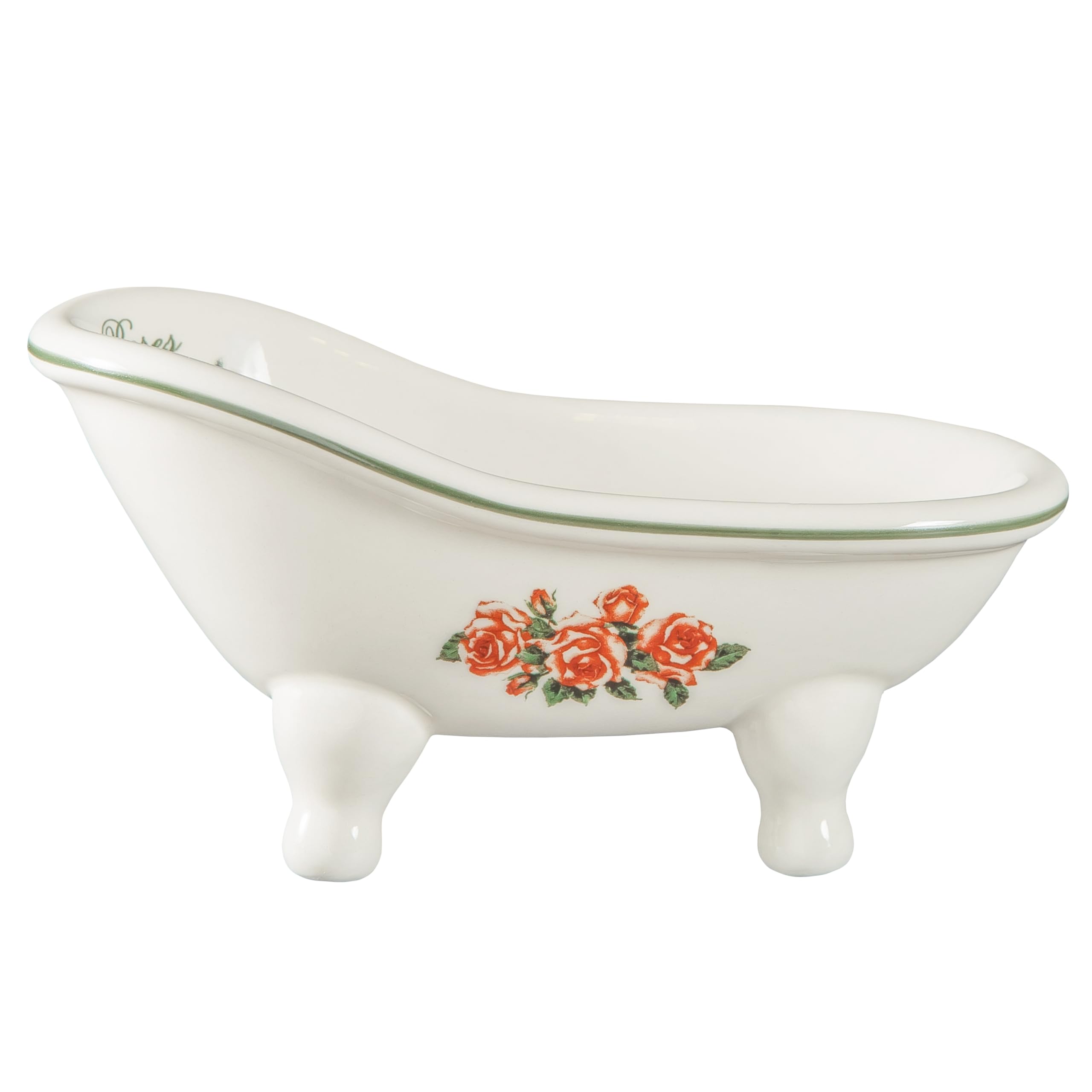 Ceramic Mini Bathtub Soap Dish Decortative Clawfoot Bathroom Soap Dish (Style 06)
