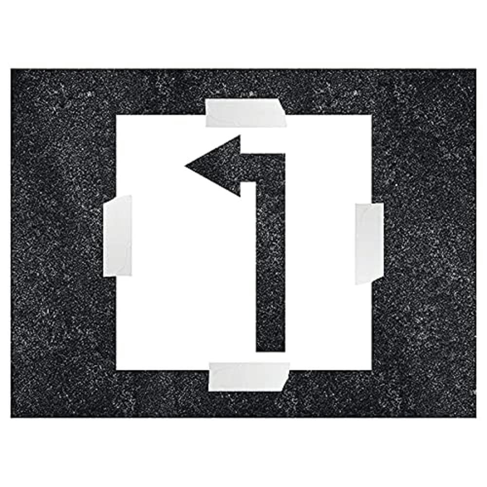 V Safety Arrow Left Stencil - 400 x 400 mm - 1.1 mm Polypropylene Safety Sign