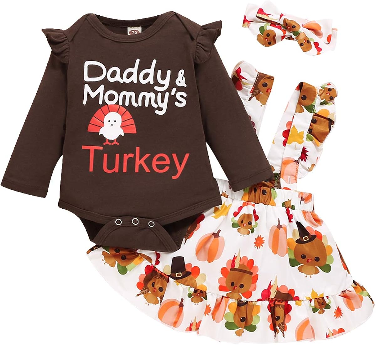 baby girl thanksgiving romper
