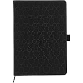 Happy Planner Disney Mickey Dot-Grid Journal for Office, School, or Journaling, Vegan Leather Notebook, A5 Size, 80 Pages, Obsidian