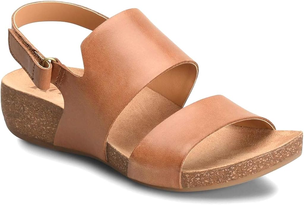 korks yanidel leather wedge sandal