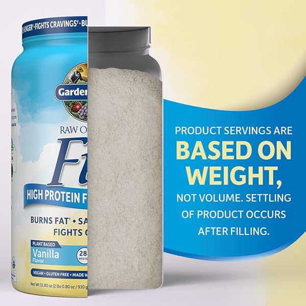 GARDEN OF LIFE RAW ORGANIC FIT VANILLA FLAVOR VEGAN PROTEIN POWDER – 28G PLANT BASED POWDER FOR WEIGHT MANAGEMENT, RAW PROTEIN, PROBIOTICS & FIBER, NON-GMO, GLUTEN-FREE, VEGAN, 20 SERVINGS