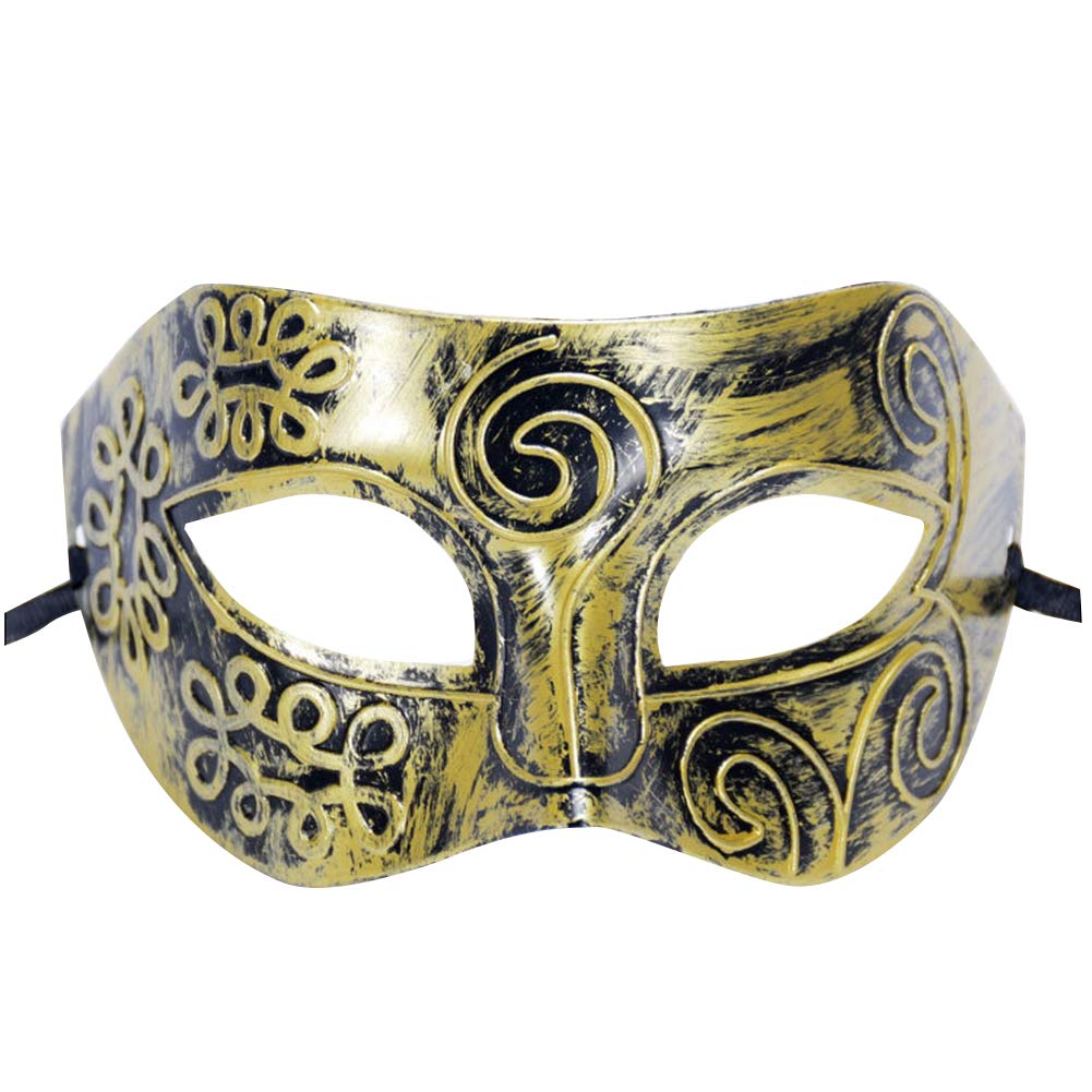 Mascaras Para Adultos Caolator Mascara De Tallado De Mascarilla Media Cara Antifaz Para Mascarada Veneciano Carnaval Halloween Fiesta De Baile Disfraces Juguetes Para Hombres Dorado Hogar Y Cocina