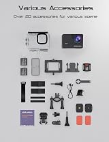 Apexcam M80air Action Camera 4K 60FPS 64MP WiFi Sports Underwater 40M EIS Remote view 7