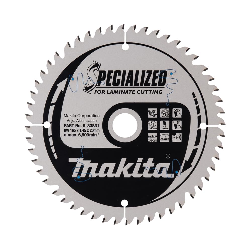 Makita B-33831 Specialized Blade for Laminate and Wood Cutting 165x20x52T