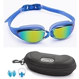 Occhialini Nuoto Bezzee Pro - Antiappannamento, UV Protection, Silicone Morbido, Custodia Inclusa