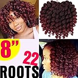 JUMPY Wand Curl Crochet Braids Hair Extension (1 Pack) Premium Jamaican Bounce Synthetic Crochet Braiding Hair For Women (T 1B/Bug)