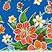 Oil Cloth Hibiscus Blue Fabric By The Yard