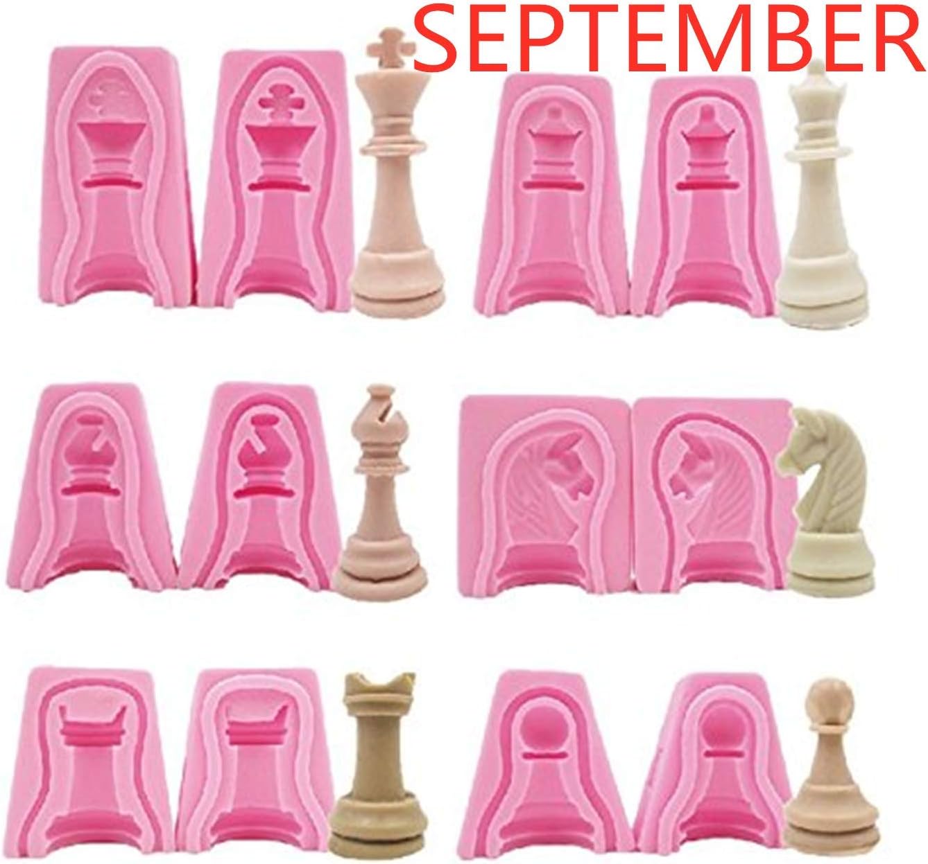 International Chess Silicone Soap Mould Fimo Clay Mould 12PCS a Set Soap Mould
