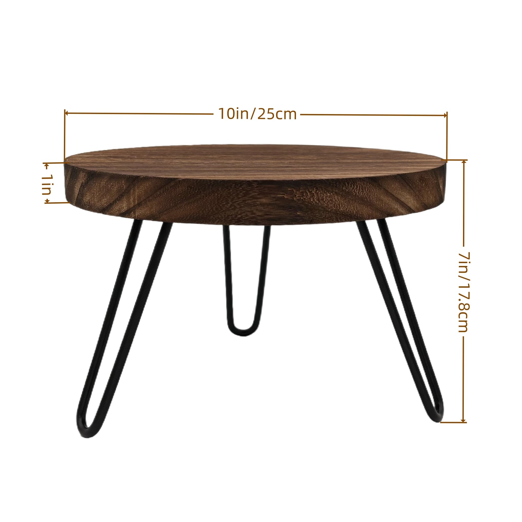 FESTLOVE Wood Plant Stand Indoor Outdoor, 10'' Wooden Planter Stands Fit 5-12 Inch Pot, Plant Stool Flower Pot Stand Gardening Display Pedestals for Decor Living Room Balcony, Office, Patio