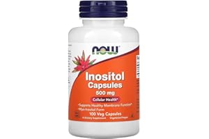 NOW Foods Supplements, Inositol 500 mg, Healthy Membrane Function*, Cellular Health*, 100 Veg Capsules