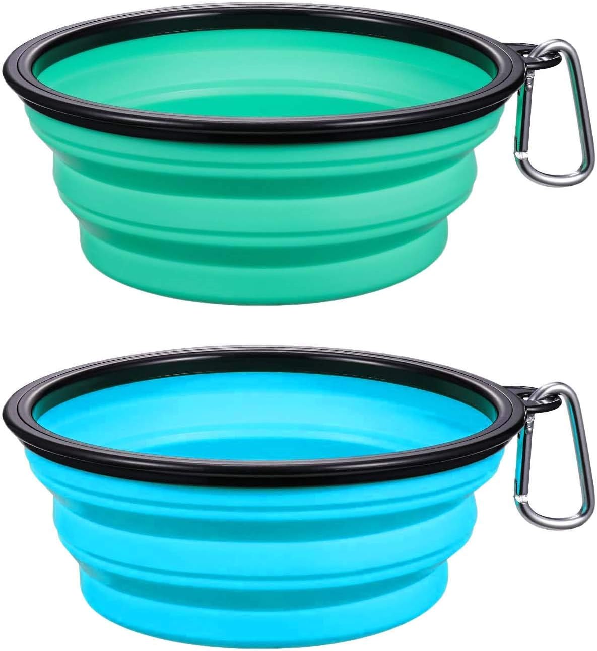 DSMuryobao Collapsible Dog Bowl Large, Portable Silicone Travel Food Bowls for Dogs, Food Grade Silicone BPA Free Pet Food Water Bowls