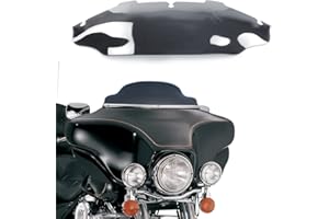 WYNMOTO 6" Smoke Tint Wave Windshield Windscreen Compatible for 96-13 Harley Davidson Touring Street Glide Electra Glide FLHT FLHTCU Ultra Classic Glide FLHX FLHTK Tri Glide 1996-2013