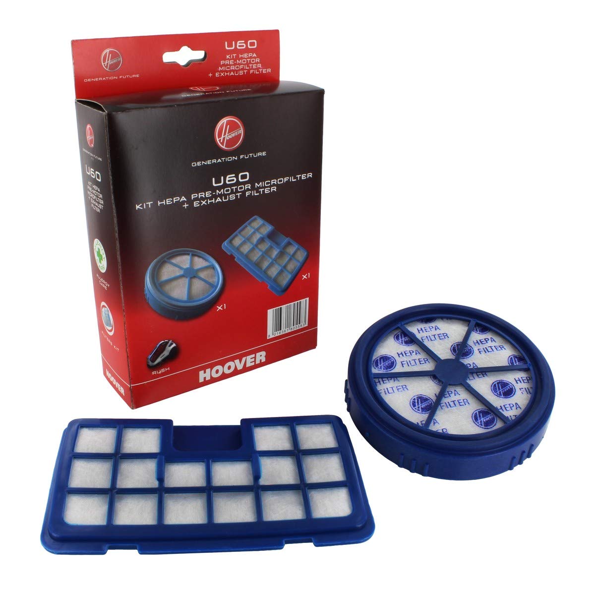 Hoover U105 Vaccum Cleaner Filter Kit, Anti Odour, Extra Filtering, Original Spare Part, Compatible With Hoover H-ENERGY 300