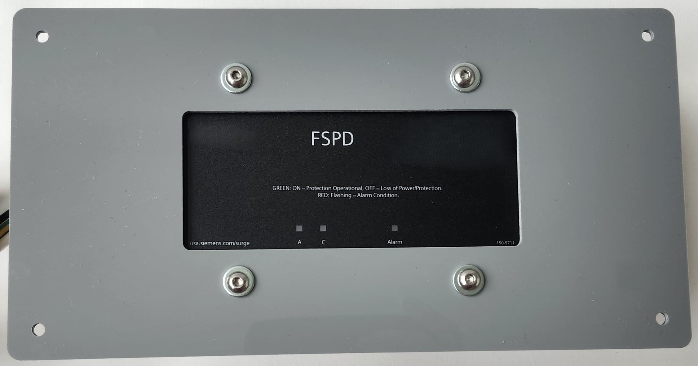 Photo 1 of Flush Mount Plate for Boltshield Whole House Surge Protection Device, for mounting Surge Protector, Acrylic (Gray)