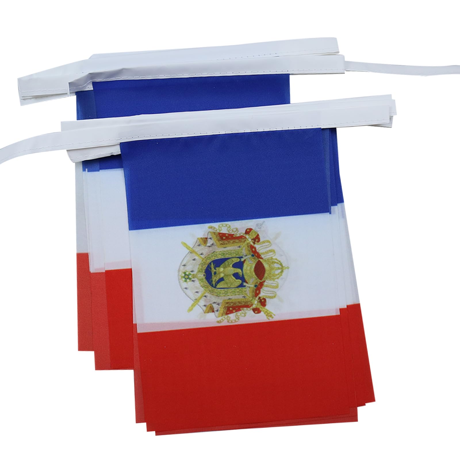 AZ FLAG Napoleon First French Empire Bunting Flag, 20 Ft Garland 20 Small Napoleonic Empire of France Flags 8'' x 6'', 100% Polyester String Pennant, 6 meters