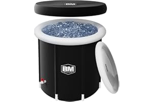 BEYOND MARINA Ice Bath Tub for Athletes, Portable Ice Bath at Home, Inflatable Cold Plunge Tub for Adults, Large Ice Bathtub Outdoor, Recovery Cold Bath with Cover and Lid