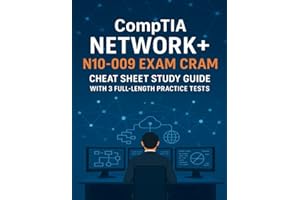 COMPTIA NETWORK+ N10-009 EXAM CRAM: Cheat Sheet Study Guide with 3 Full-Length Practice Tests with 250+ Questions with Answer