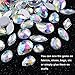 Hicarer 108 Pieces AB Clear Gems Acrylic Sew On Rhinestones Faceted Flatback Crystal Buttons for Clothing Dress Decorations