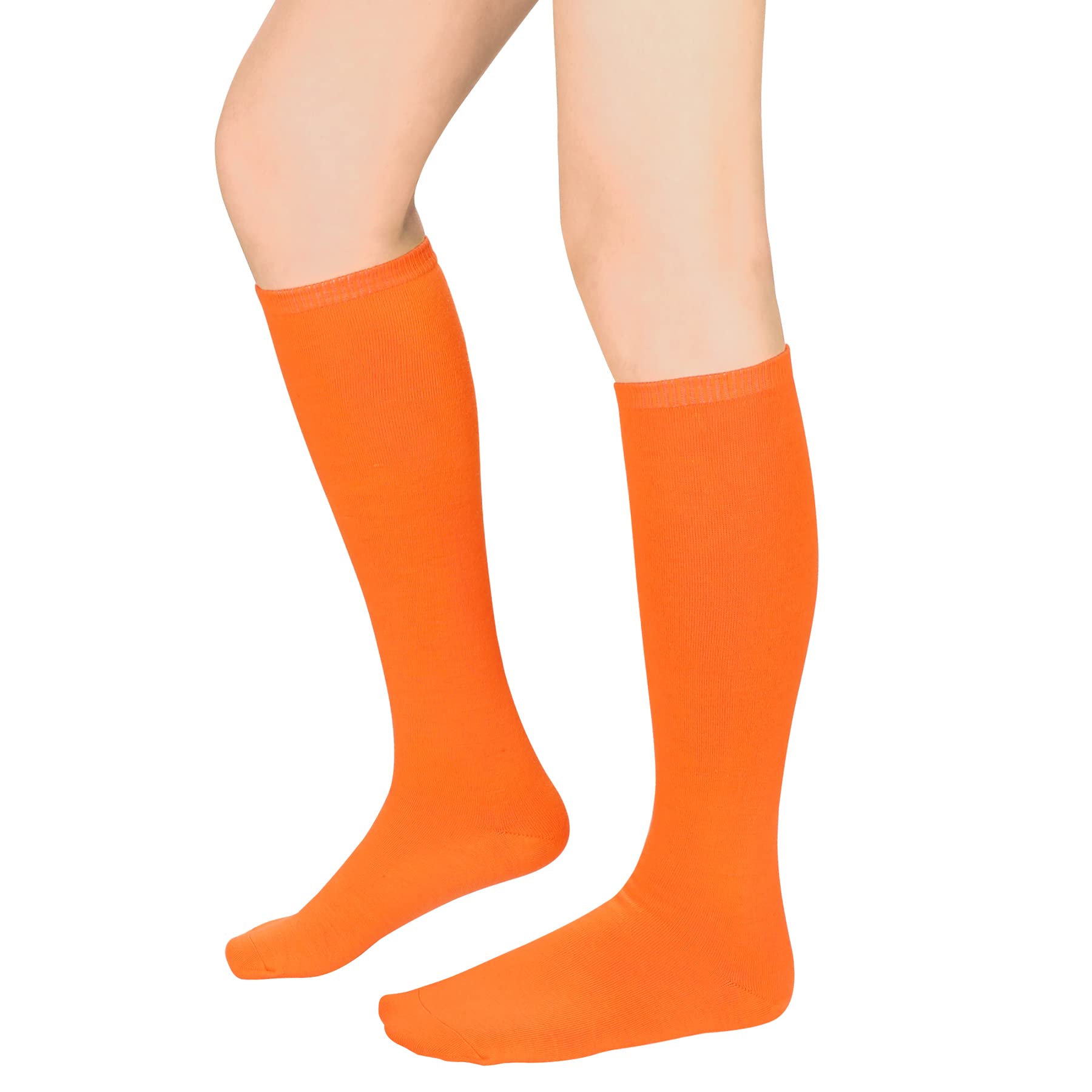 Photo 1 of Zando Orange Knee High Socks - Long Socks for Women - One Size