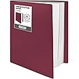 Dunwell Binder with Plastic Sleeves 60-Pocket (Ruby), Presentation Book, 8.5 x 11 Portfolio Folder with Clear Sheet Protectors, Displays 120 Pages of Documents, Certificates, Keepsakes