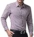 Paul Jones®Men's Oktoberfest Shirt Long Sleeve Dress Shirt Button Down Purple Plaid M