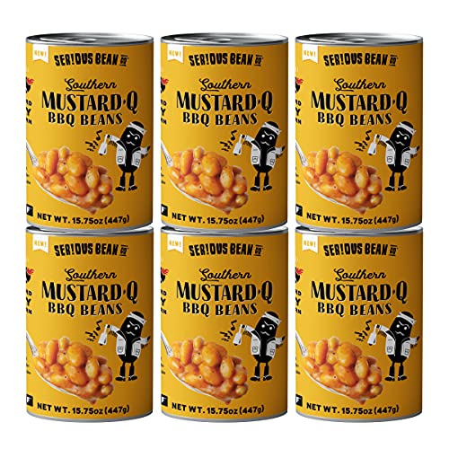 Serious Bean Southern MustardQ BBQ Beans, Canned Baked Beans made with
