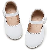 Tegeek Girls' Vintage Mary Jane Ballet Flats - Shiny Patent Leather Party Shoes