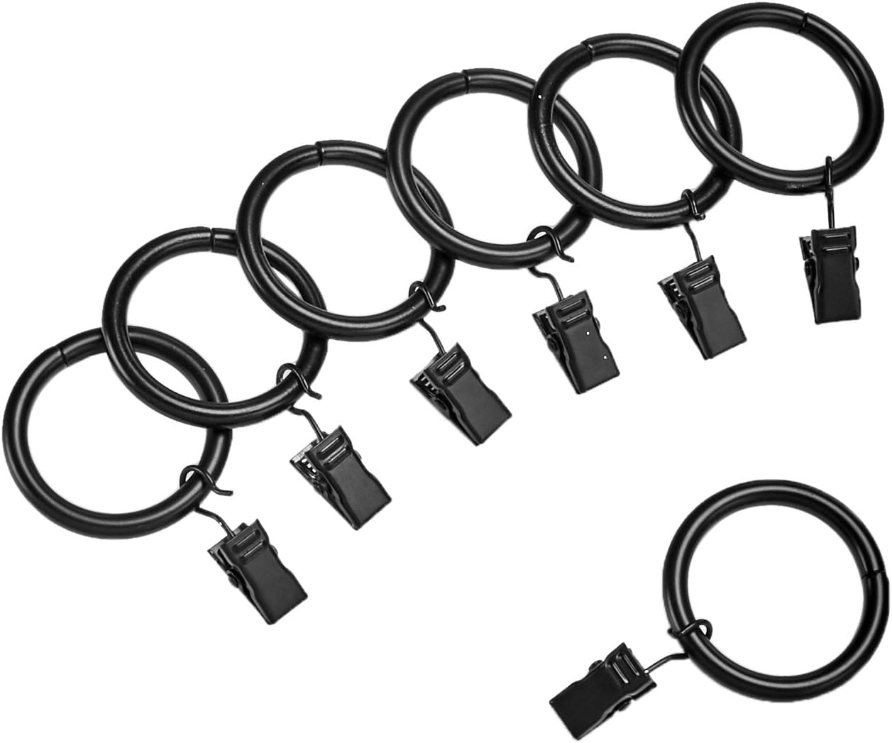 Window Treatment Hardware - Amazon Basics Curtain Rod Clip Rings for 1