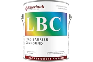 Fiberlock Lead Barrier Compound III, 1 Gallon, White, Industrial Lead Encapsulant, Forms a Barrier Between Lead Based Paint and the Environment, Ideal for Both Indoors & Outdoors