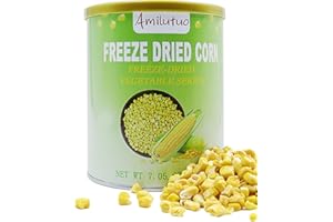 AMILUTUO Freeze-Dried Corn, 7.05oz/200g Snack Foods, for Soups, Salads, Rice, Muffins, Pancake, 100% Natural, No Additives
