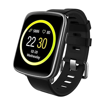 YAMAY Smartwatch Wasserdicht IP68 Smart Watch Sport Uhr Fitness Tracker,Schrittzähler Uhr,Schlaftracker,Stoppuhr für Herren D