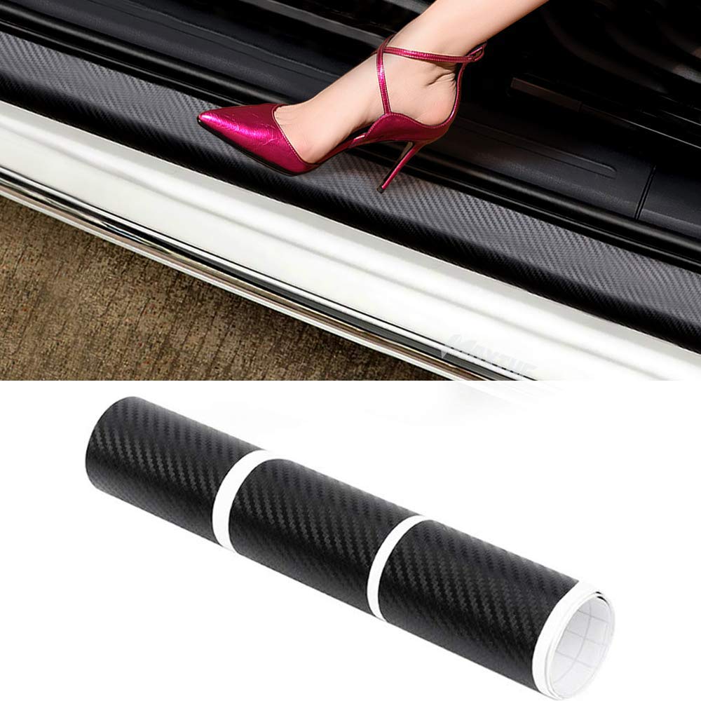 Car Door Sill, MAXTUF 5pcs Car Door Sticker Trim Carbon Fiber 4D Anti