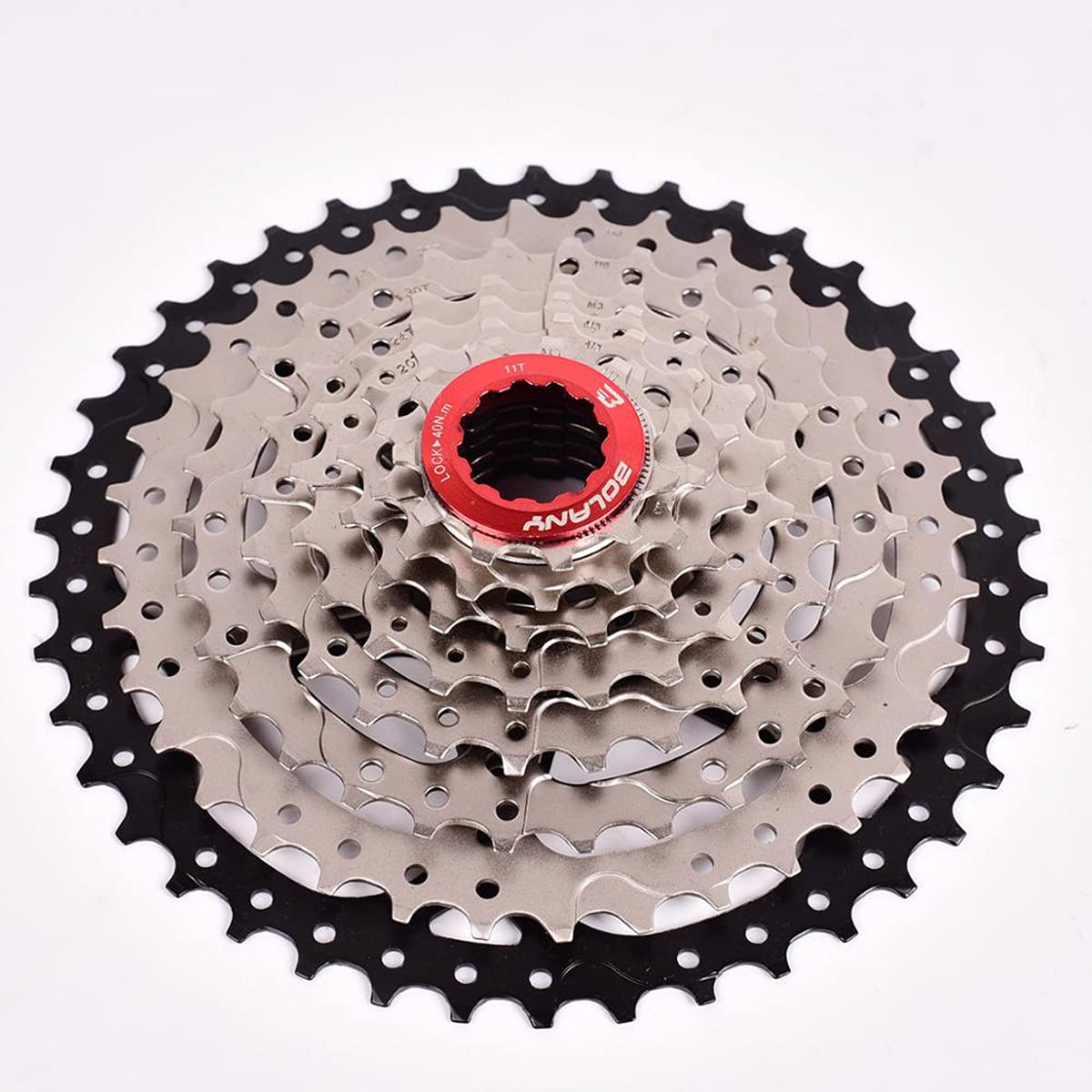 BIKECO MTB Cassette 8-Speed Cassette 11-32T 11-36T 11-40T 11-42T Bicycle Cassette Wide Ratio Bicycle Cassette Sprocket Compatible with Shimano Ultegra xt Sunrace Sram (Except XD) (8-Speed 11-42T)