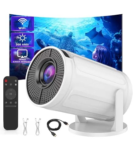 Projecteur Portable XBJ Avec écran Tactile, Wi-Fi 6 Et Bluetooth - Supporte 4K, Mise Au Point Automatique - Pour Cinéma Maison Et Extérieur