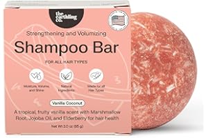 The Earthling Co. Shampoo Bar - Promote Hair Growth, Strengthen & Volumize All Hair Types - Paraben & Sulfate Free formula with Natural, Vegan Ingredients (Vanilla Coconut, 3 oz)