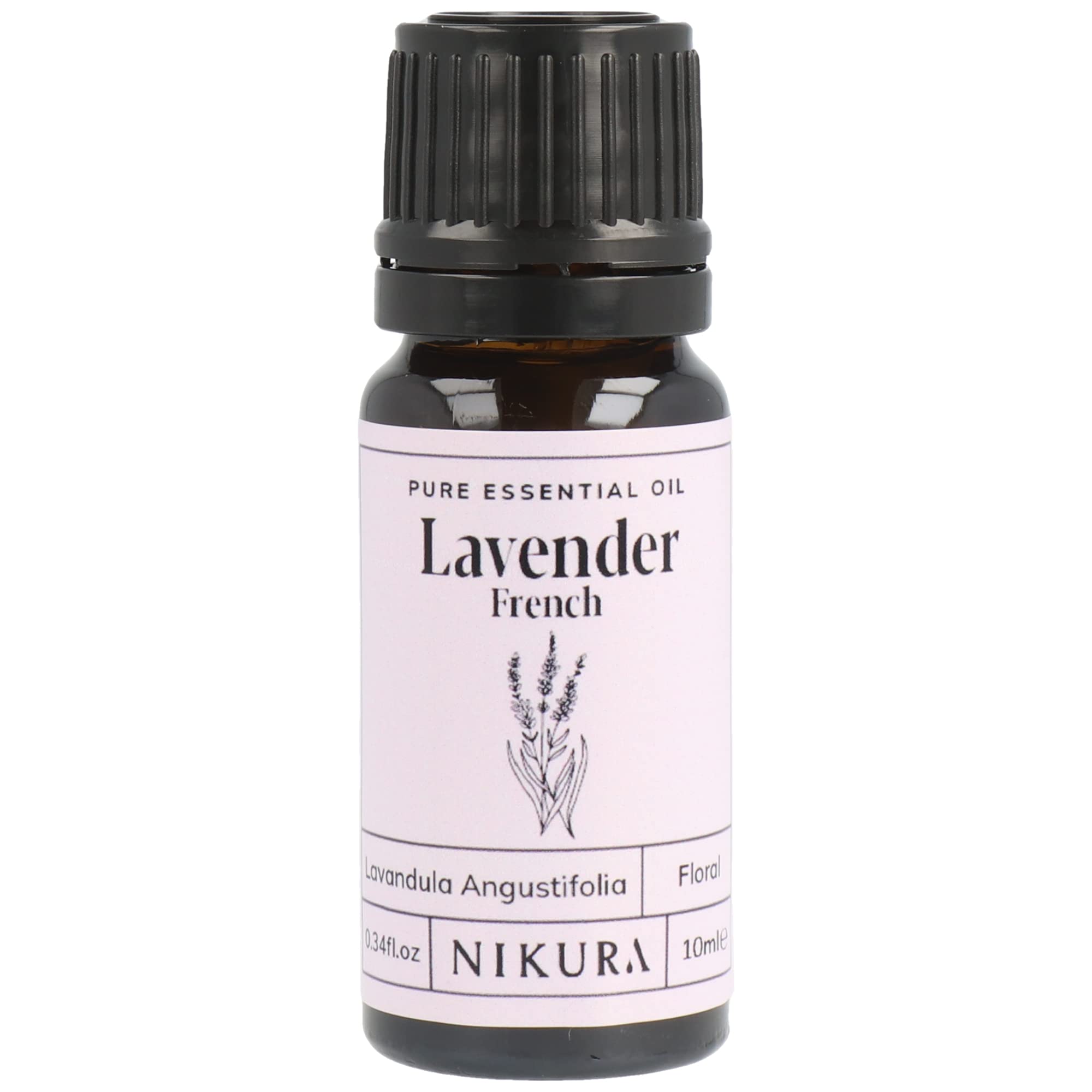 Nikura French Lavender Essential Oil - 10ml | 100% Pure Natural Oils | Lavender Oil For Sleep, Aromatherapy, Diffusers for Home | Vegan & UK Made
