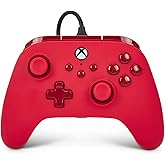 PowerA Advantage Wired Controller for Xbox Series X|S - Red, Xbox Controller with Detachable 10ft USB-C Cable, Mappable Buttons, Trigger Locks and Rumble Motors, Officially Licensed for Xbox