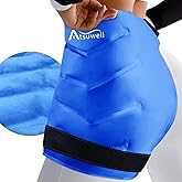 Atsuwell XL Hip Ice Pack Wrap, Gel Cold Pack for Hip Care, Reusable Ice Pack for Hip Replacement, Soft Plush Lined Cold Compr